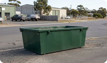 Commercial skip bin in Sorell used for business and residential waste management with fast and reliable service in Tasmania