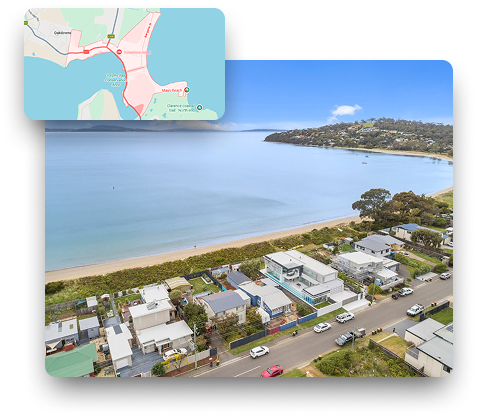 Coastal area in Lauderdale Tasmania