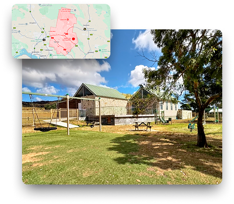 Skip Bin Hire Tea Tree providing bulk waste removal on a large acreage property in Tea Tree, showing on-site skip bin service for green waste, fencing, and farm clean-ups